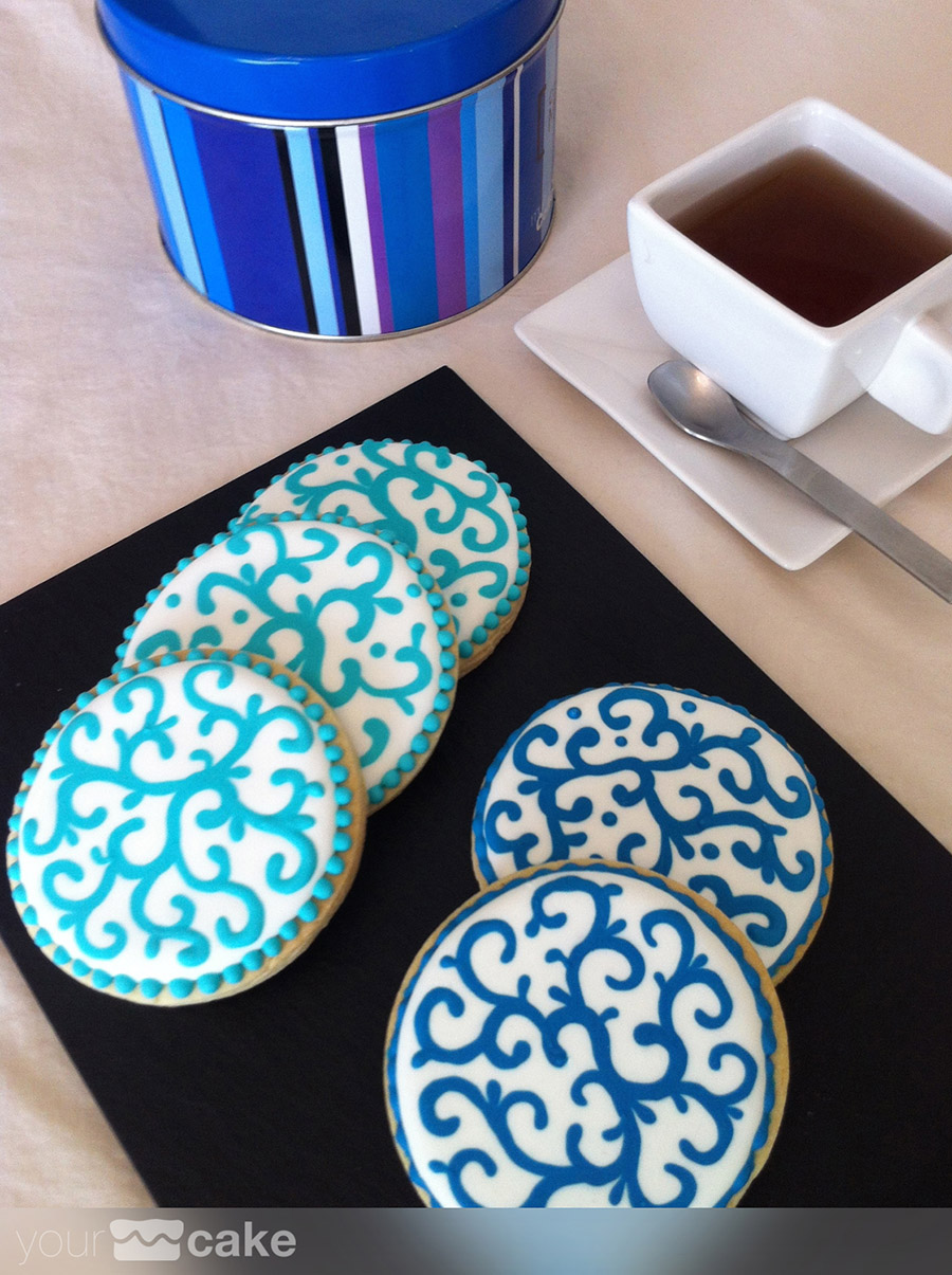 Galletas decoradas azules - Foto Mini 5