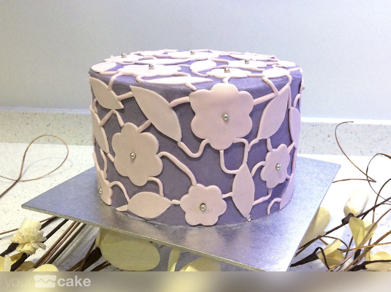 Tarta Aniversario violetas - Foto Mini 0