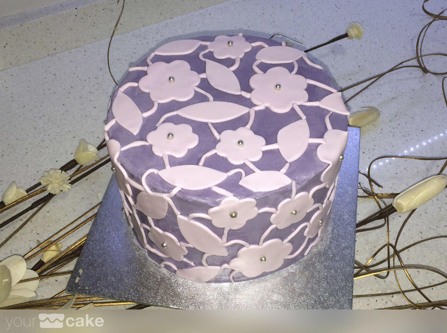 Tarta Aniversario violetas - Foto Mini 1
