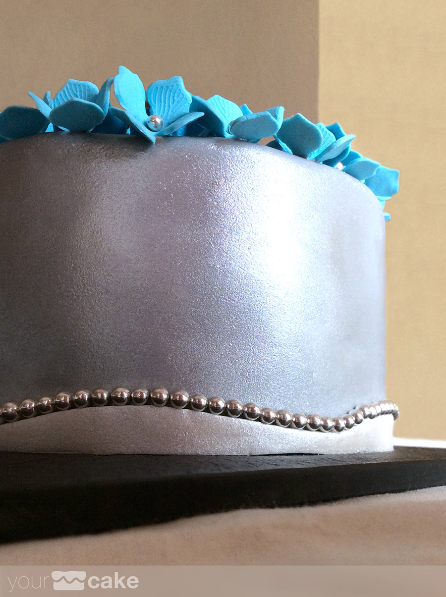 Mini tarta flores azules - Foto Mini 2