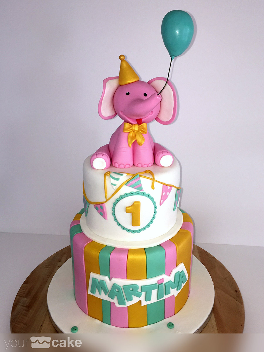 Tarta Elefante Rosa - Foto Mini 0
