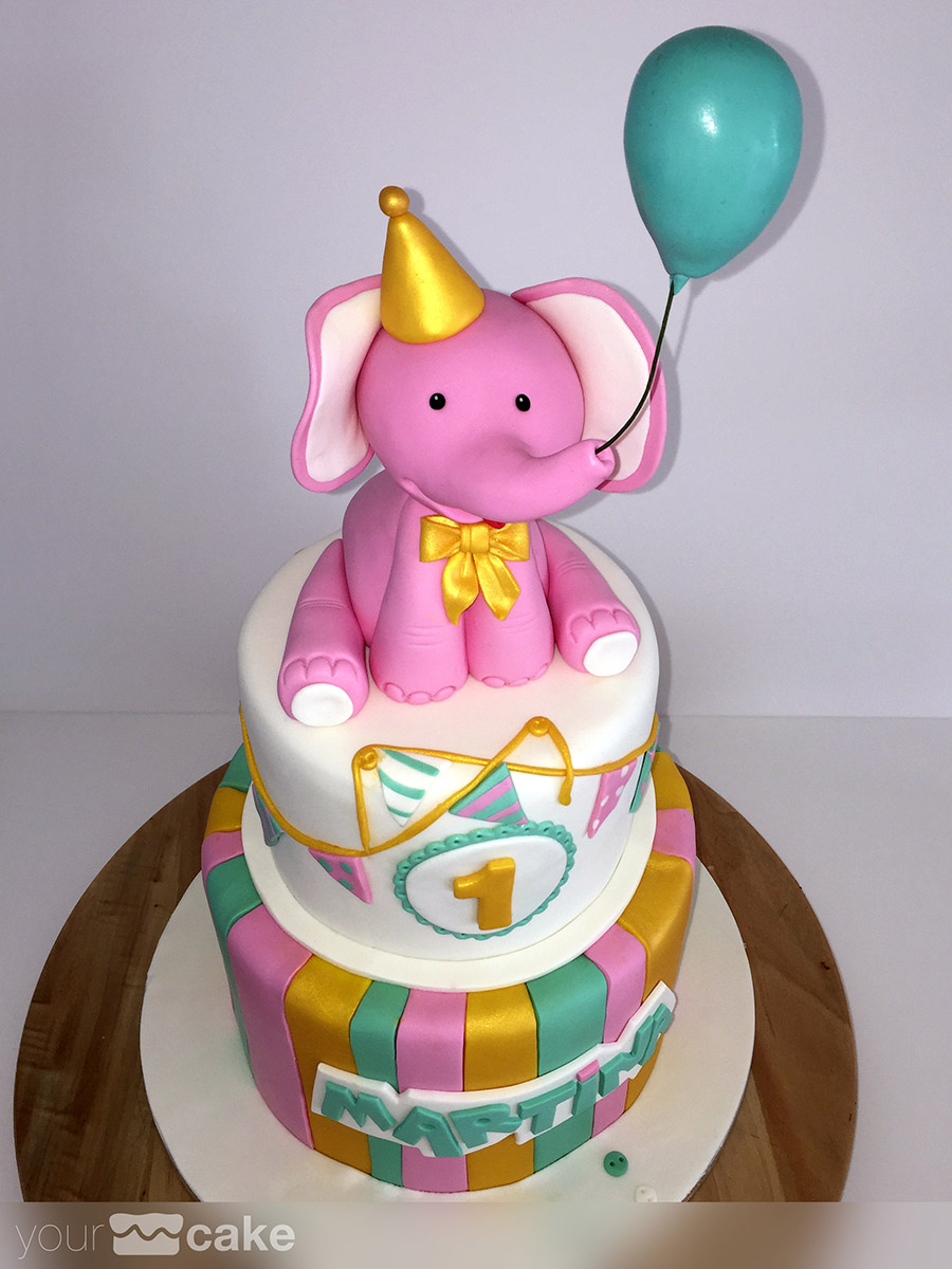 Tarta Elefante Rosa - Foto Mini 2