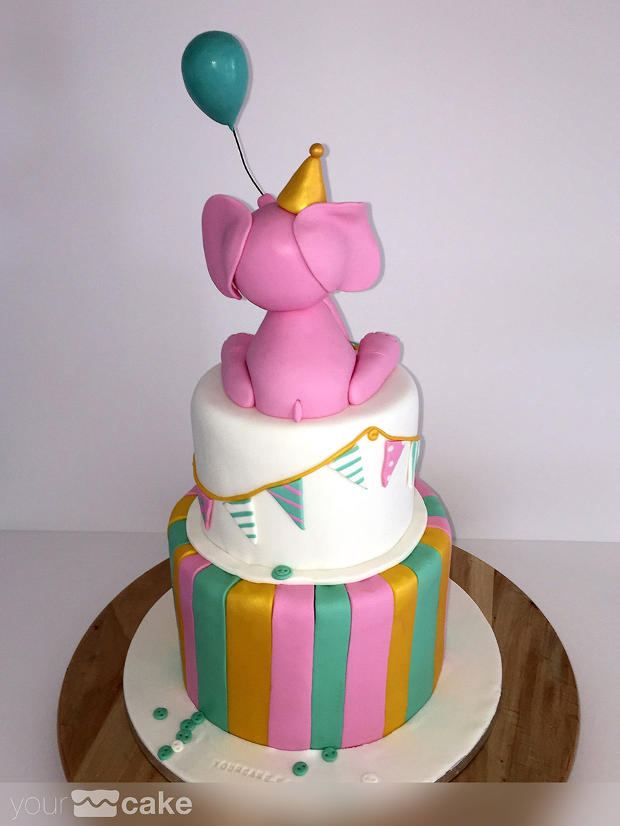 Tarta Elefante Rosa - Foto Mini 3